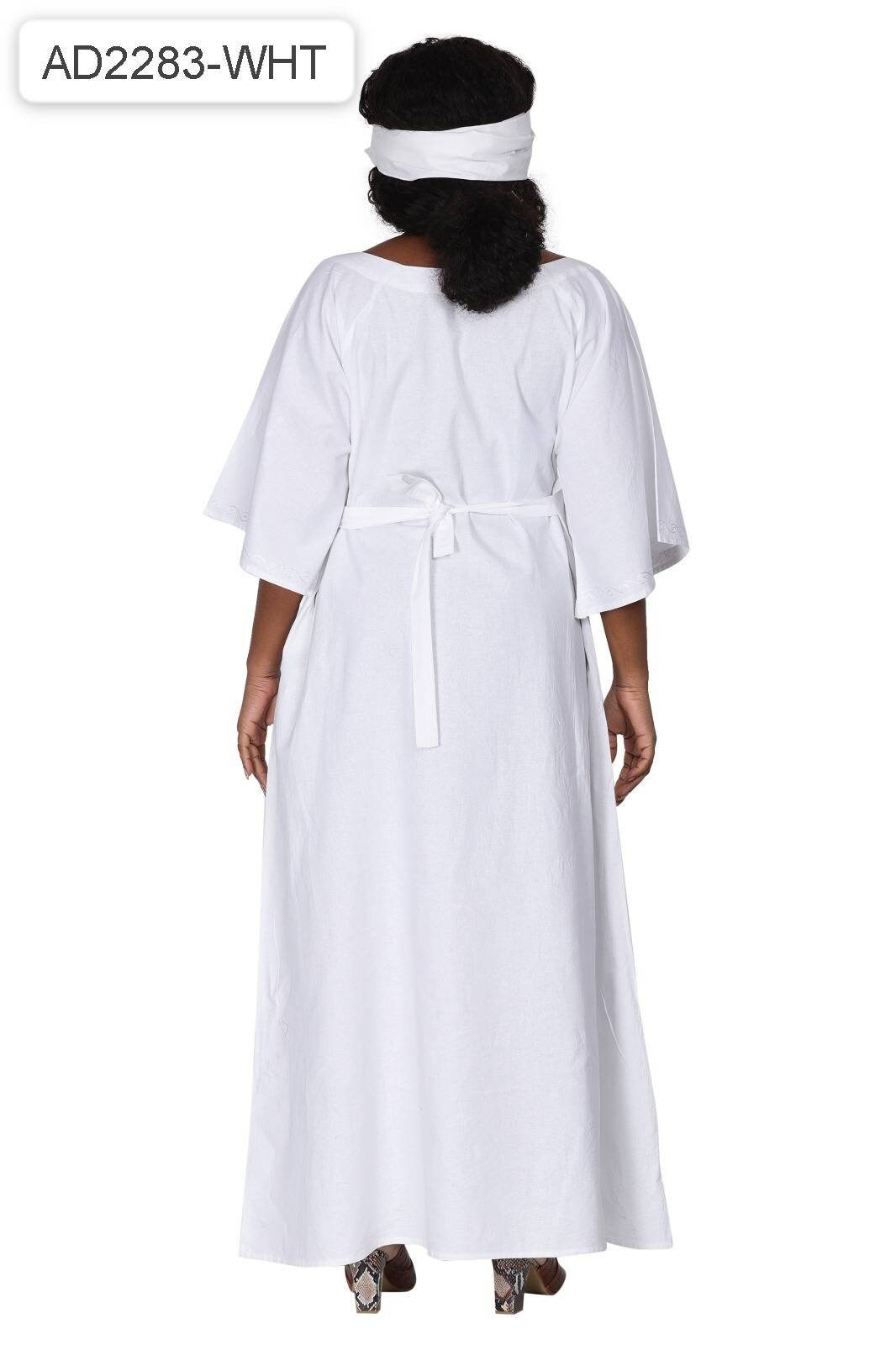 White Embroidered Dress/All white African Dress. 2 sizes.
