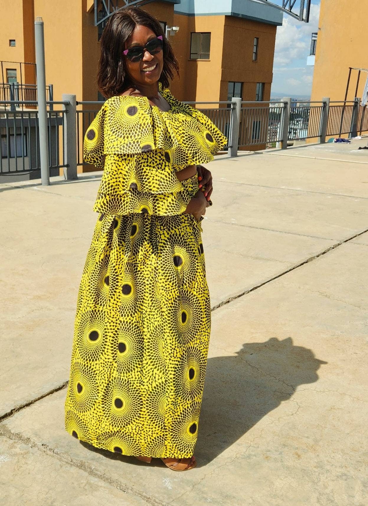 African Print Maxi Skirt with Crop Top Ankara Maxi Skirt set, one size M-XL