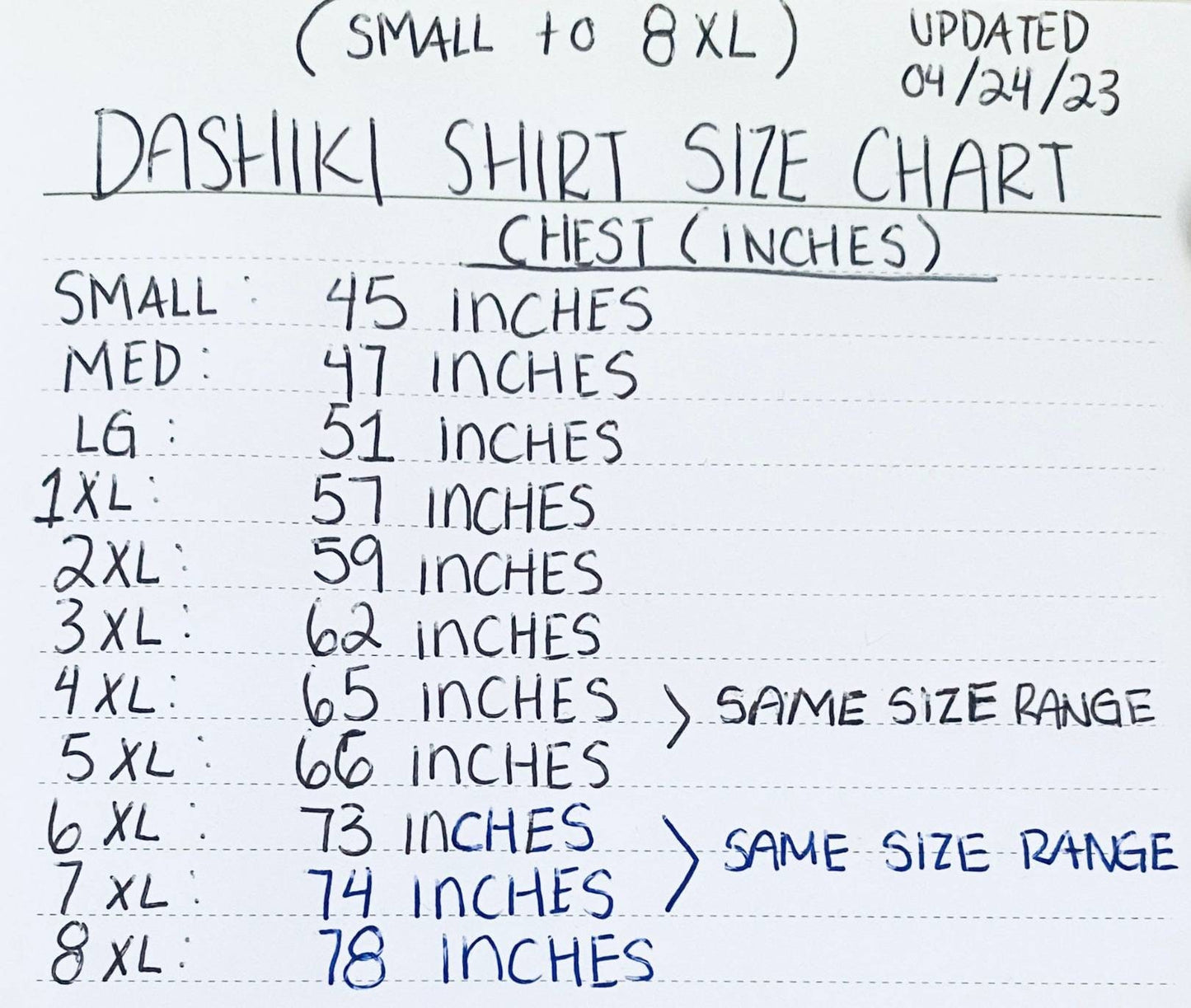 Men's White Dashiki/White & Black Blue, Oversize sizes 1XL-8XL.