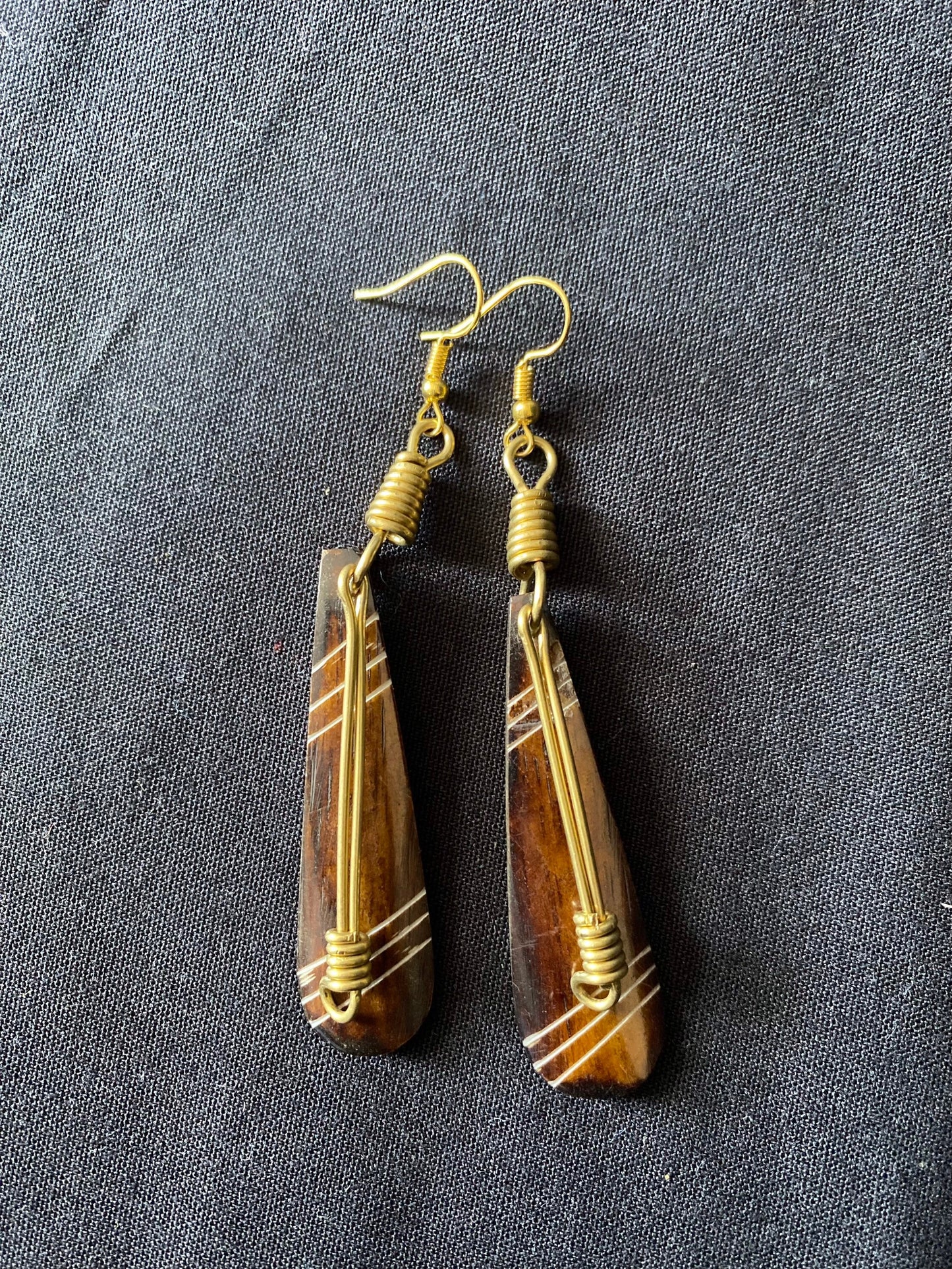 African Dangling Drop Bone Earrings, Statement Earrings, Ethnic earrings, Boho Earrings/Solid White.