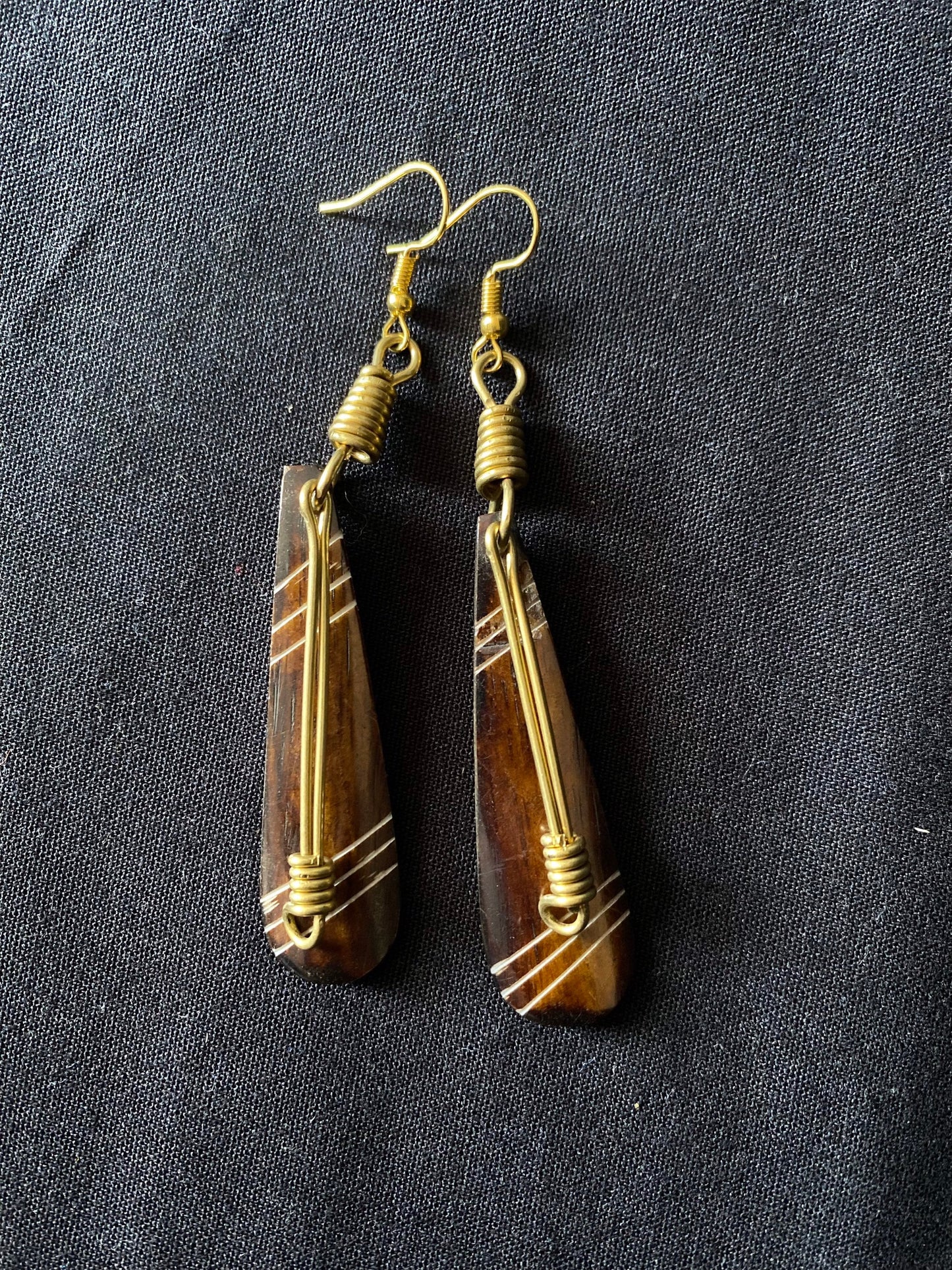 African Dangling Drop Bone Earrings, Statement Earrings, Ethnic earrings, Boho Earrings/Solid White.