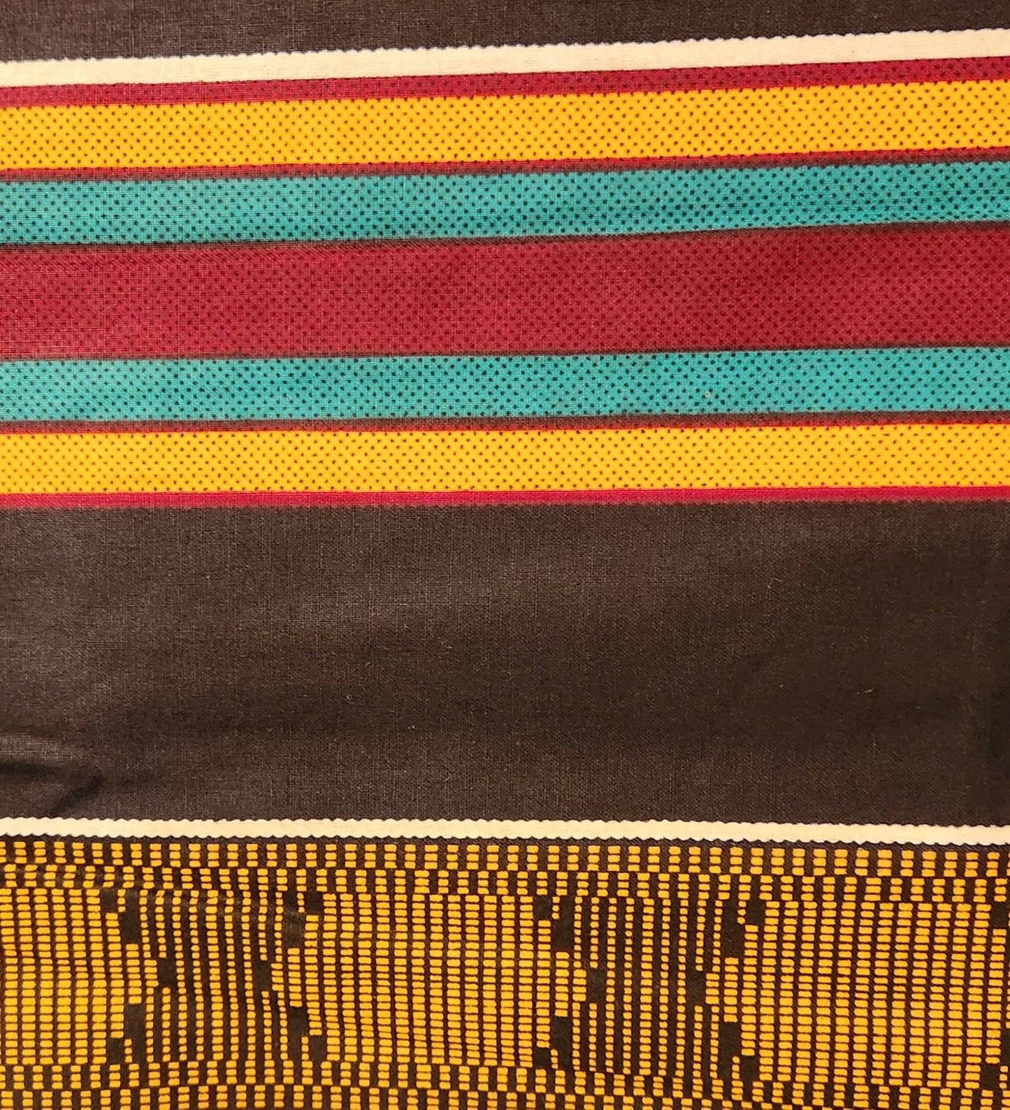 KENTE Ghana wax cloth, 6 yards 100% Cotton.