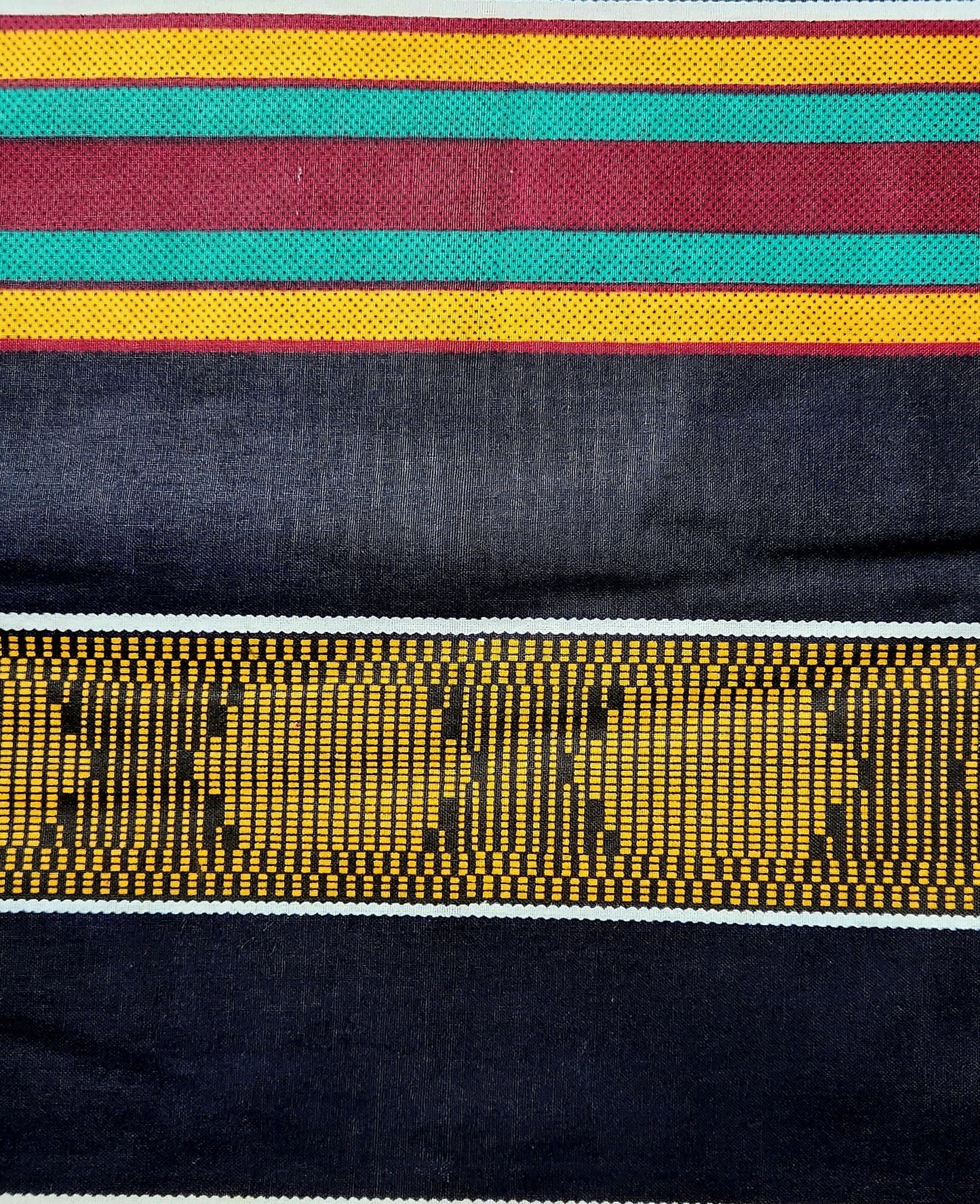 KENTE Ghana wax cloth, 6 yards 100% Cotton.