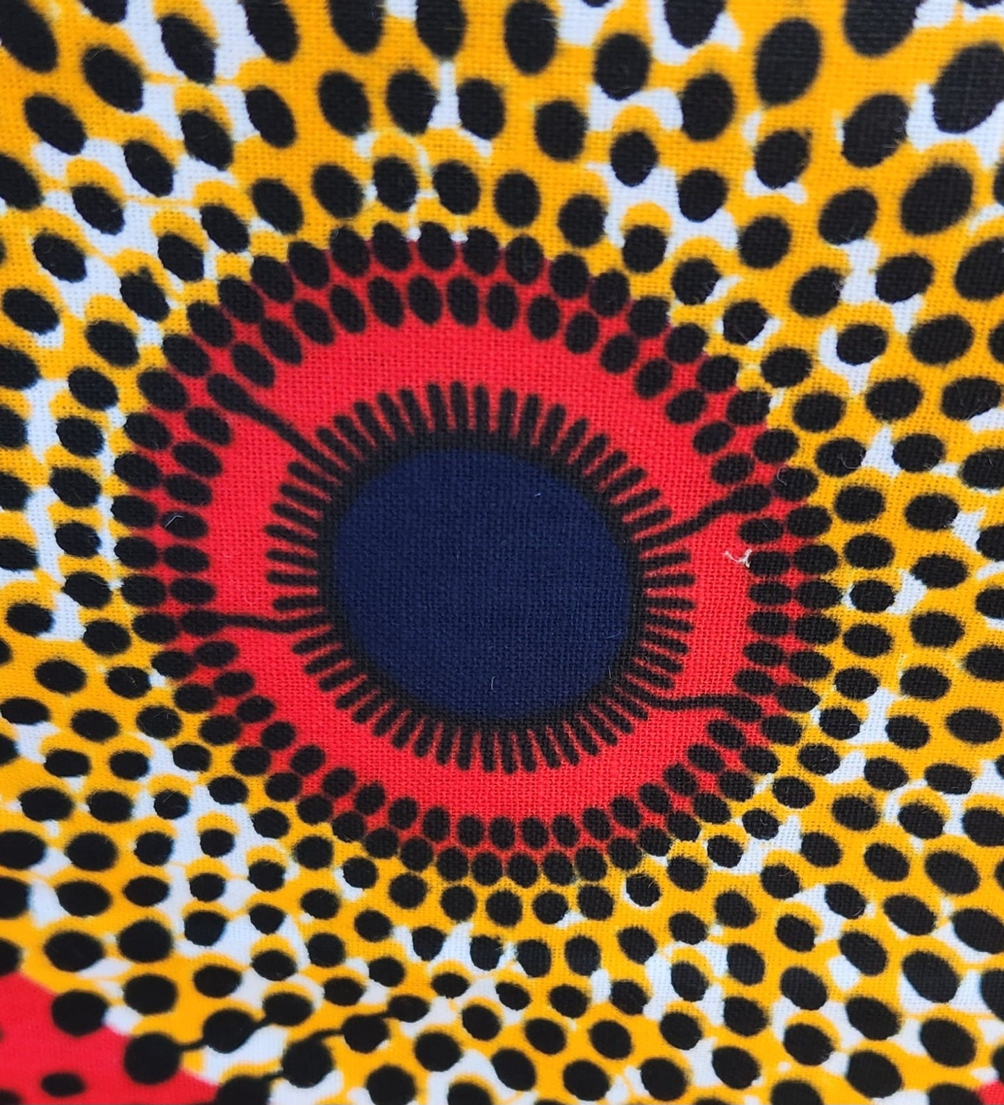Ankara Swirl Polka dot Cotton Fabric 6yd. 100% Cotton