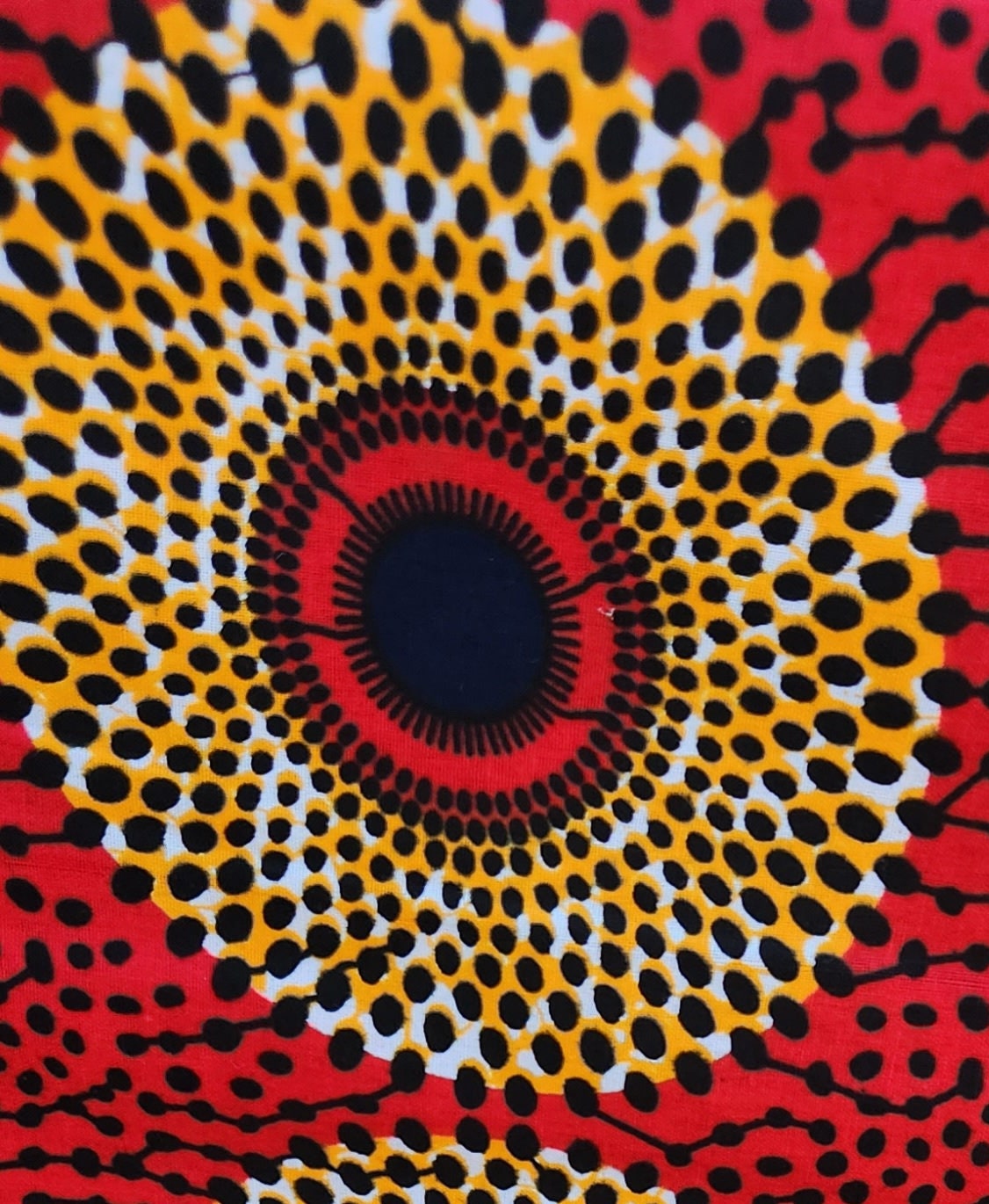 Ankara Swirl Polka dot Cotton Fabric 6yd. 100% Cotton