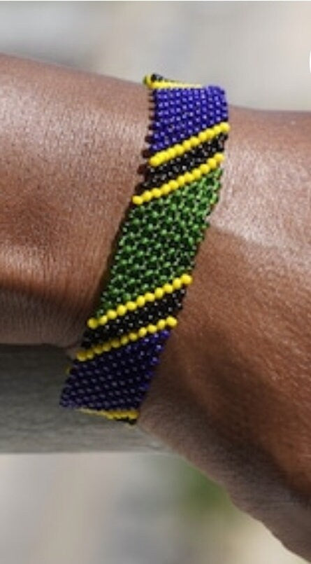 Tanzania Flag Bracelet/Tribal Bracelet/Unisex bracelet.