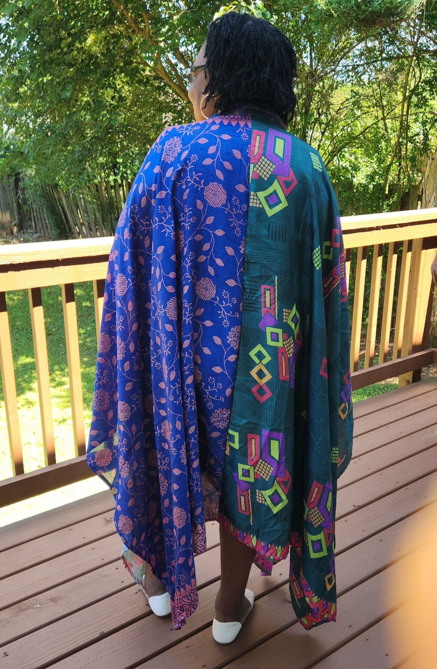 Oversize Silky Shirtdress Multicolor/Silky Kaftan One Size Fits All.