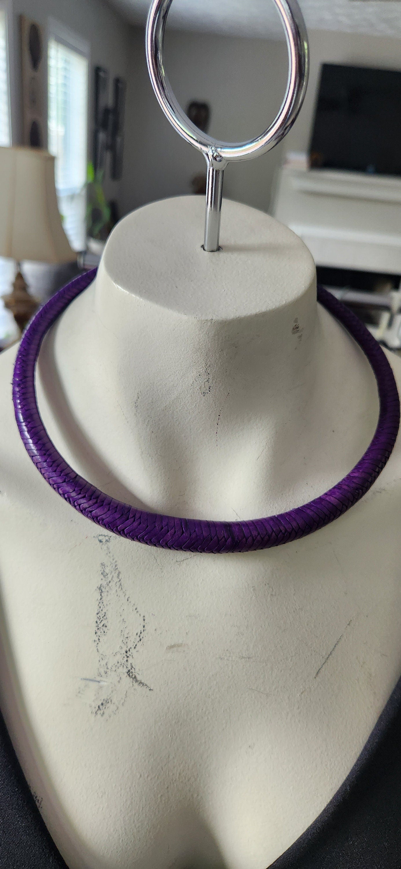 Dogon Braided Leather Necklace/Unisex Tuareg Chocker.