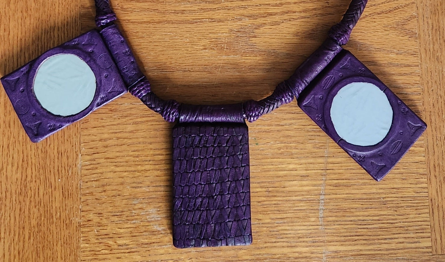 Mali Protection Necklace | Dark Brown Leather