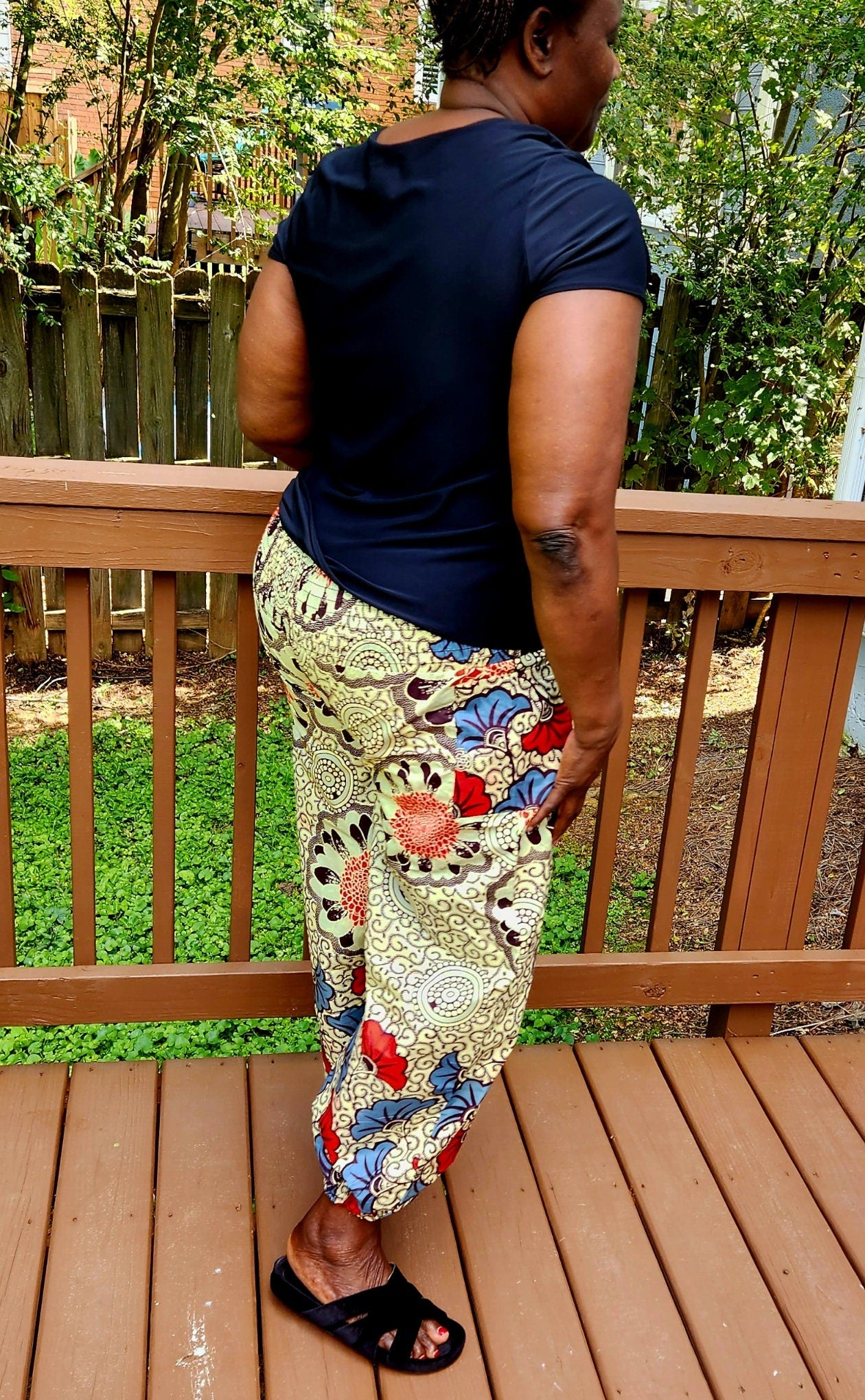 Ankara High Waist Elastic African Pants/Women's African Pants/Men's Pants/Elastic ankle Unisex.