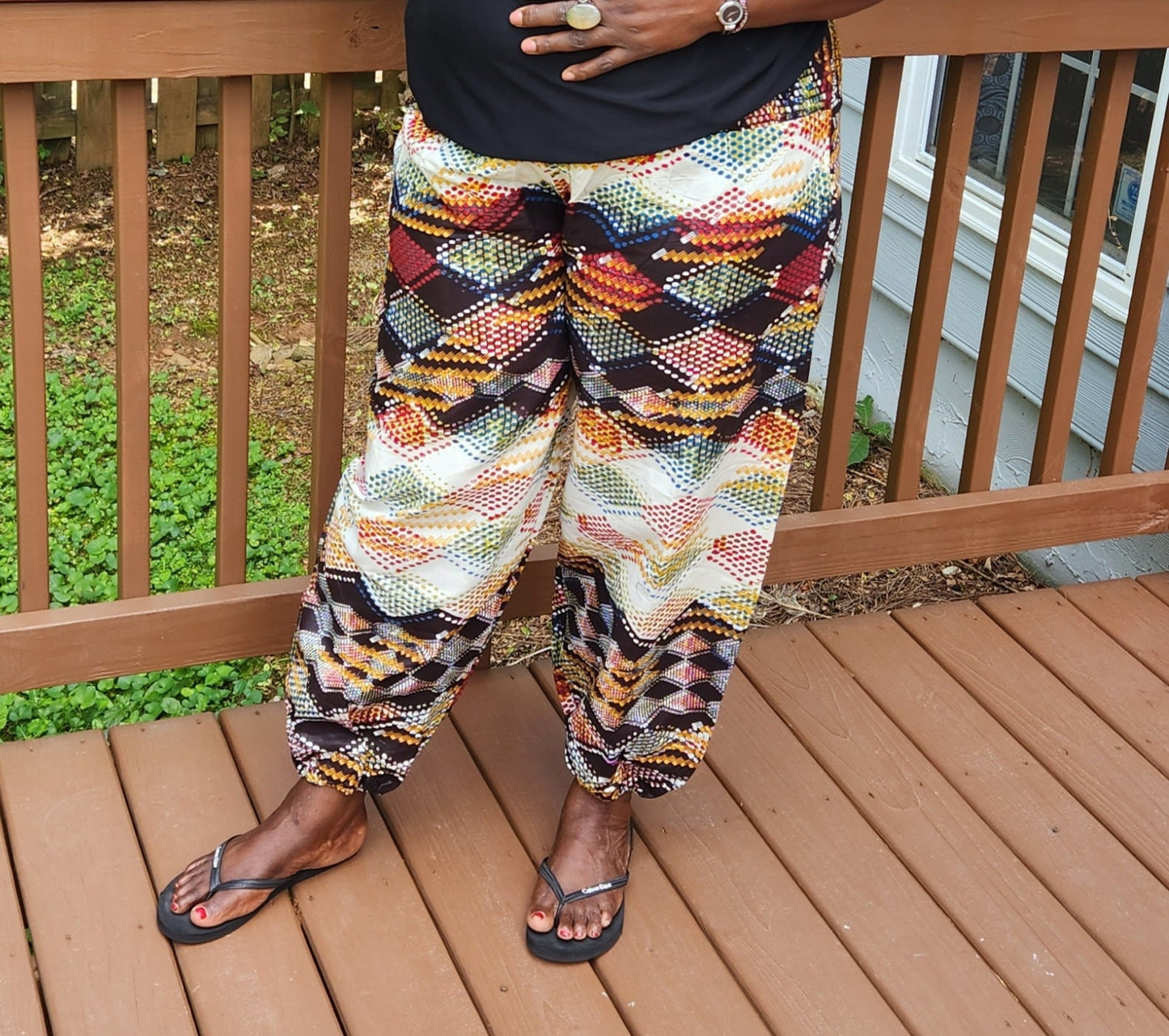 Ankara High Waist Elastic African Pants/Women's African Pants/Men's Pants/Elastic ankle Unisex.