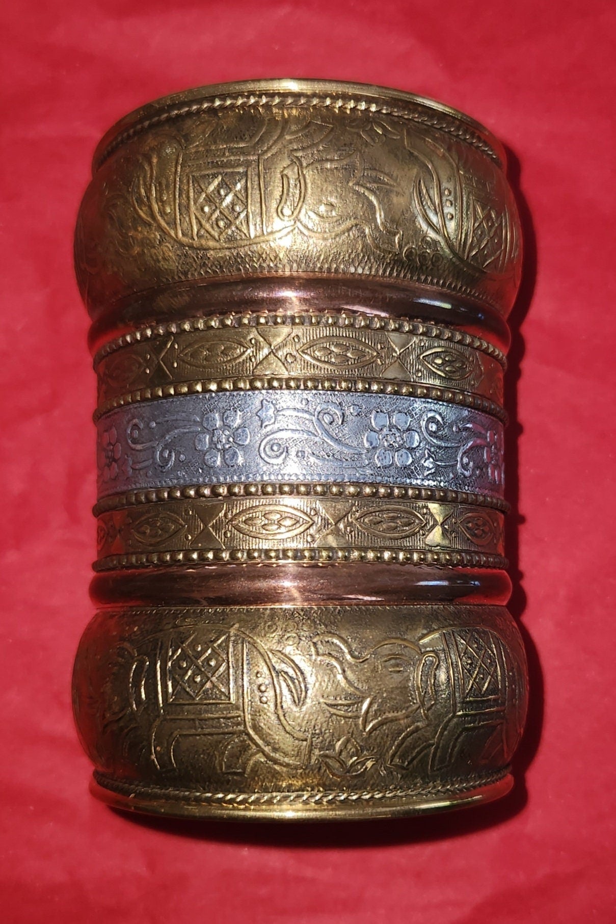 Wide Cuff Brass Bracelet.