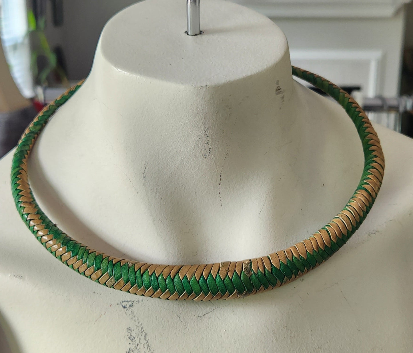 Dogon Braided Leather Necklace/Unisex Tuareg Chocker.