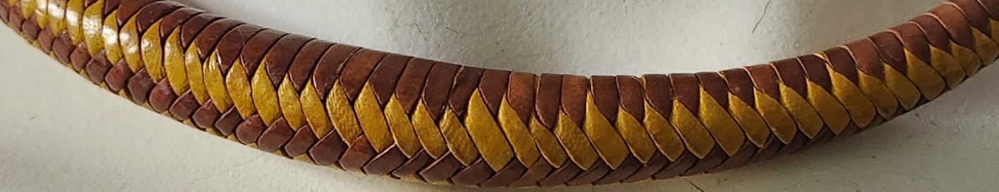 Dogon Braided Leather Necklace/Unisex Tuareg Chocker.