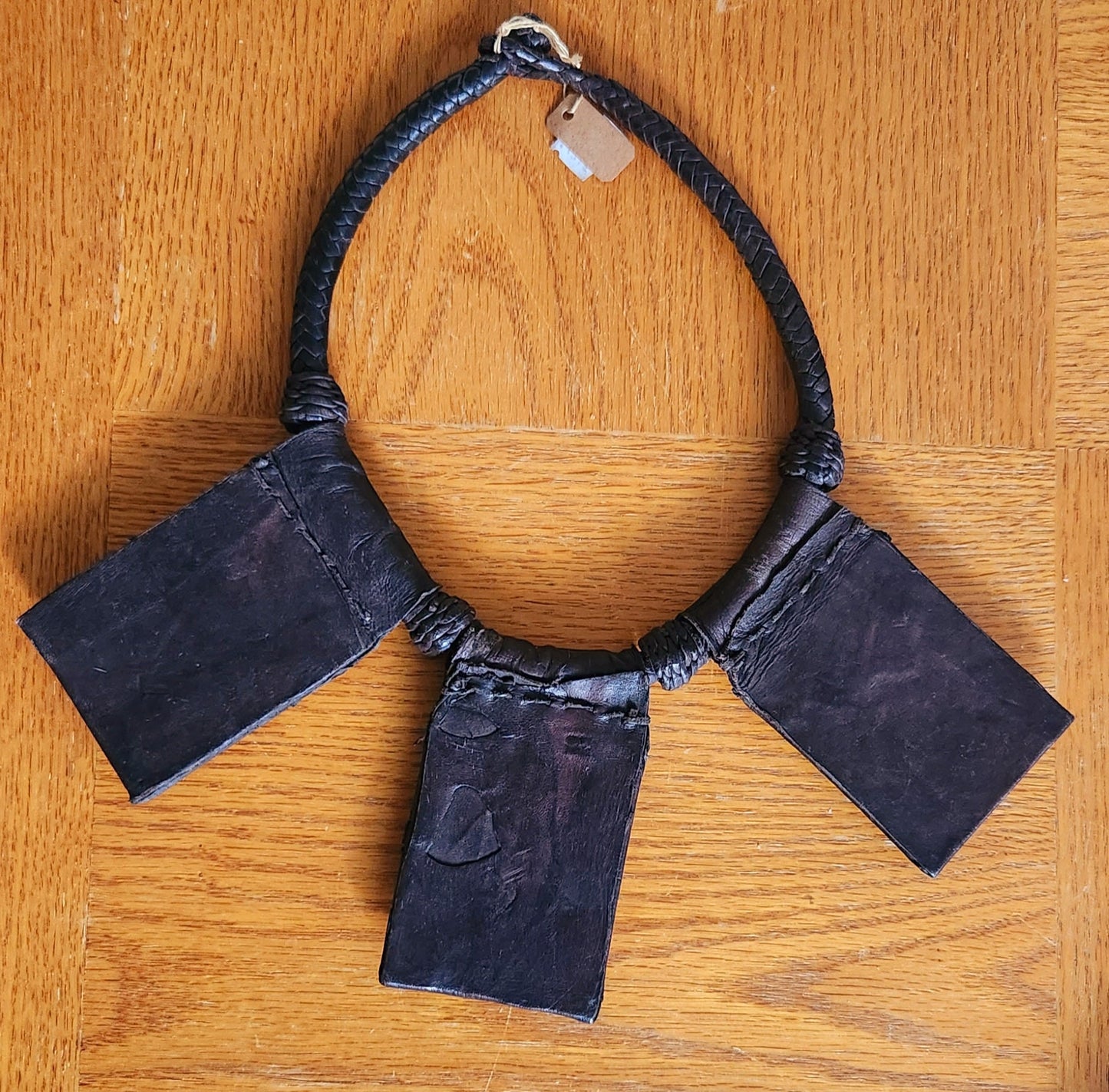 Mali Protection Necklace | Dark Brown Leather