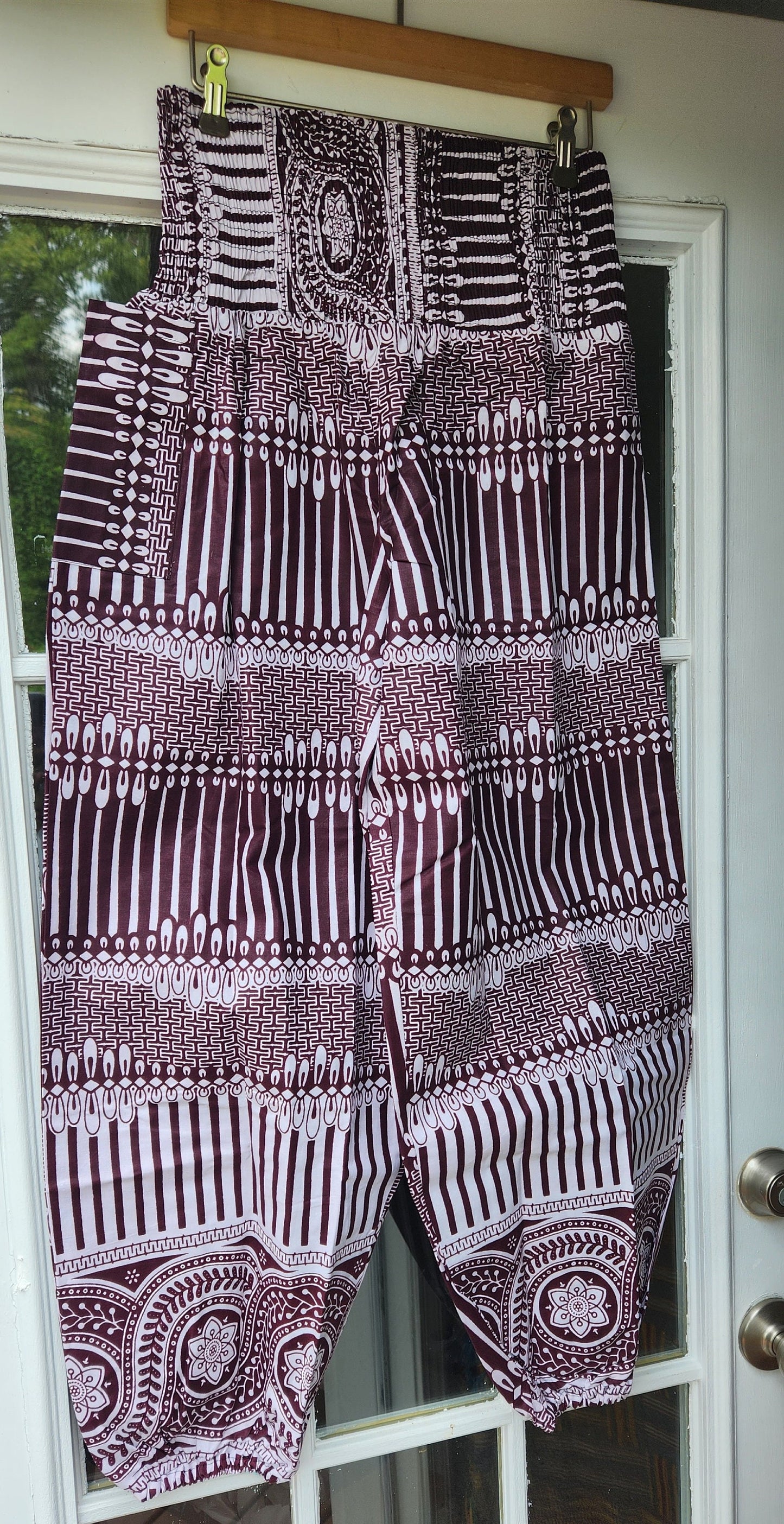 African Print Pants, Unisex/Women Ankara Trousers with Elastic Ankle/High waist.
