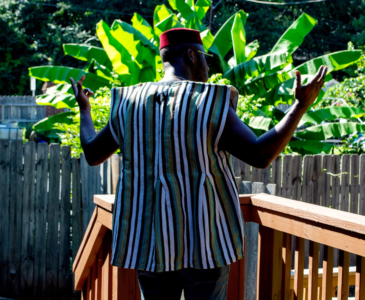 Ghana Men High Quality Woven Traditional Fugu Top/Batakari/Men Smock.