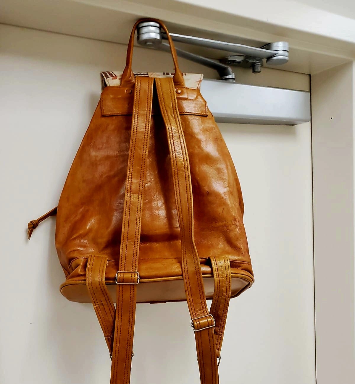 Black African Backpack/Handmade leather Back Pack/ Exclusive bag / Gift Ideas/ Handcrafted Malian Bag.
