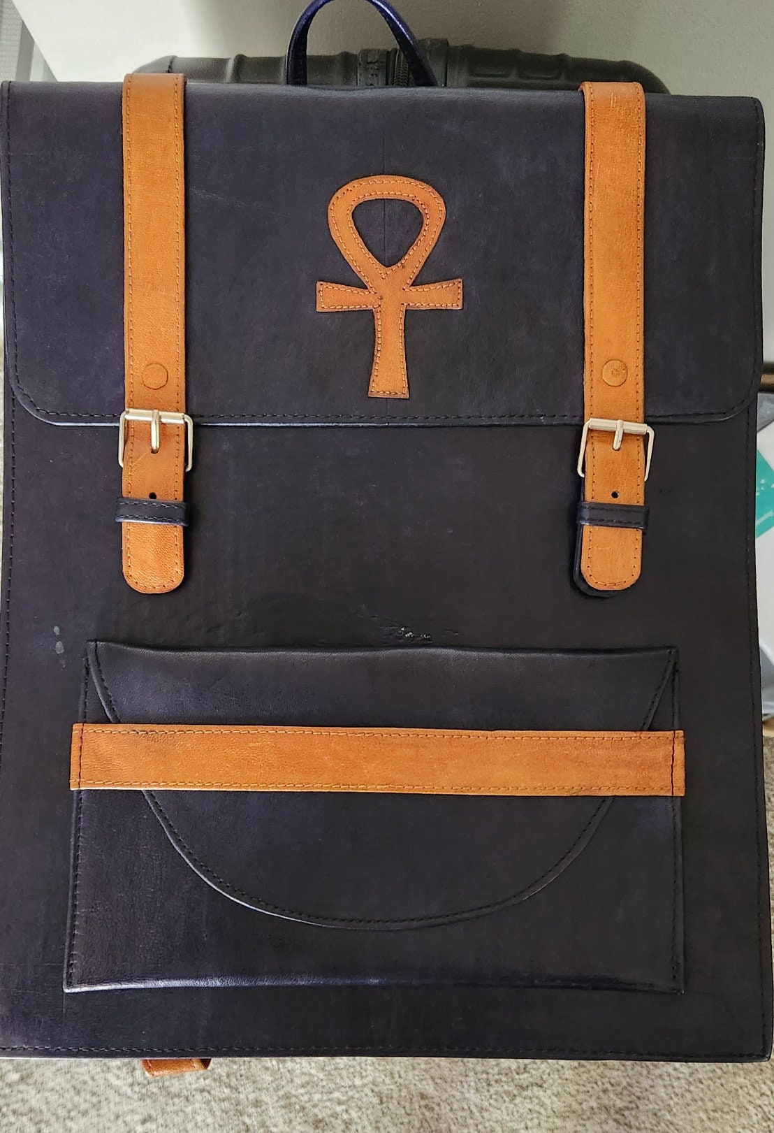African Leather Laptop Bag.