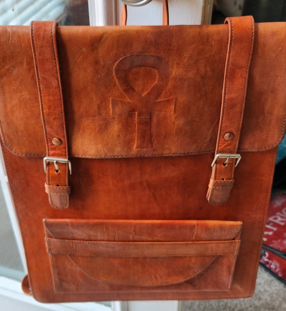 African Leather Laptop Bag.