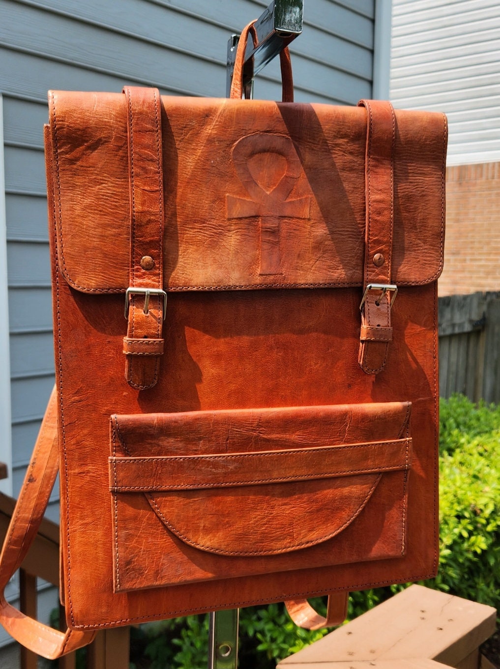 African Leather Laptop Bag.