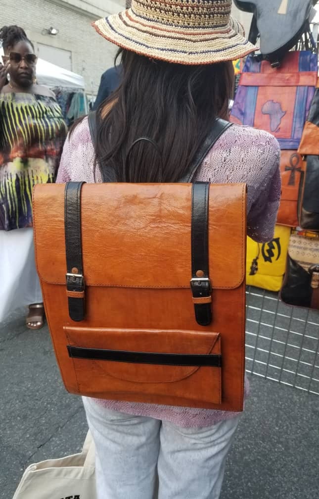 African Leather Laptop Bag.