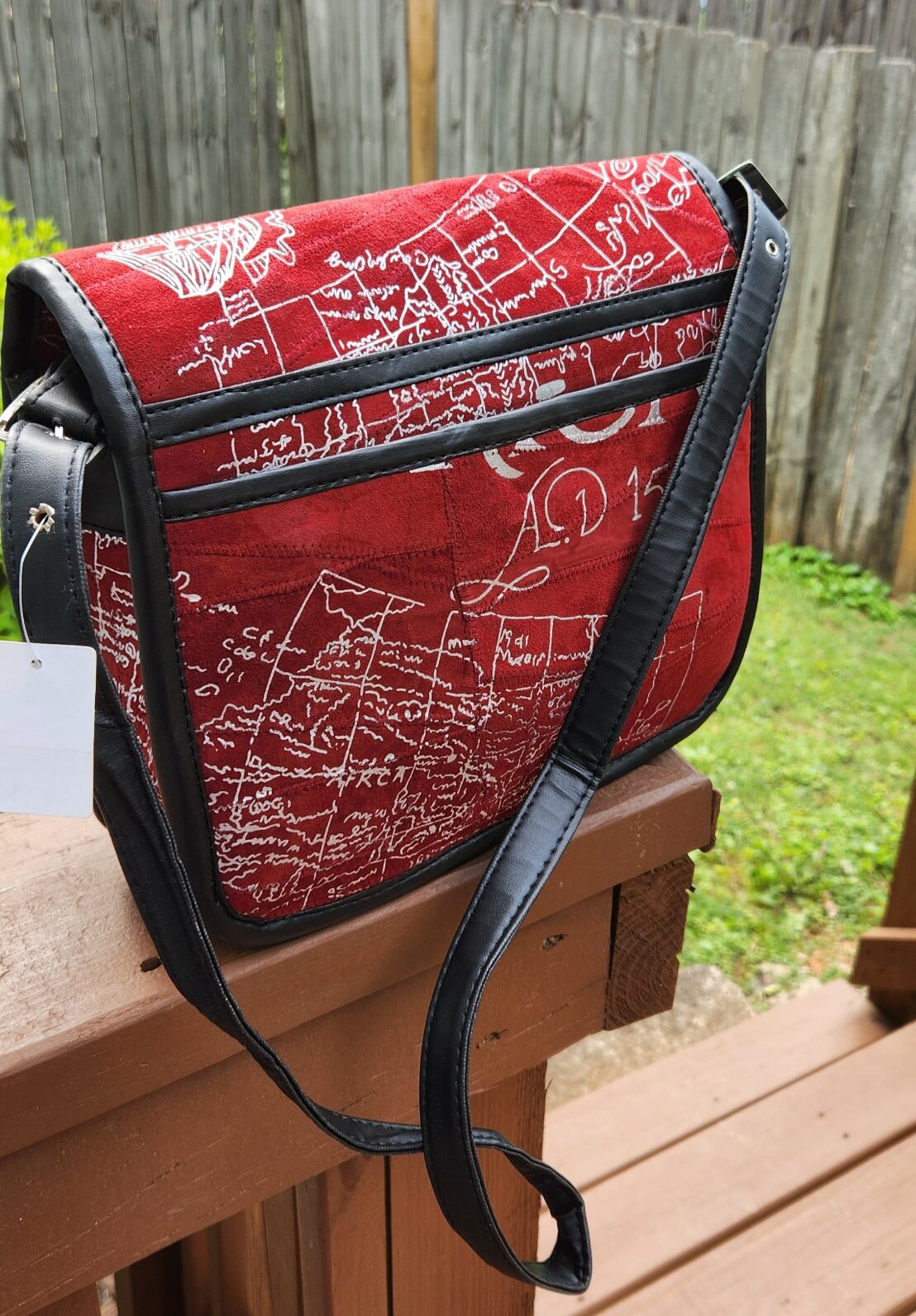 AD 1590 Africa Suede Crossbody Bag.