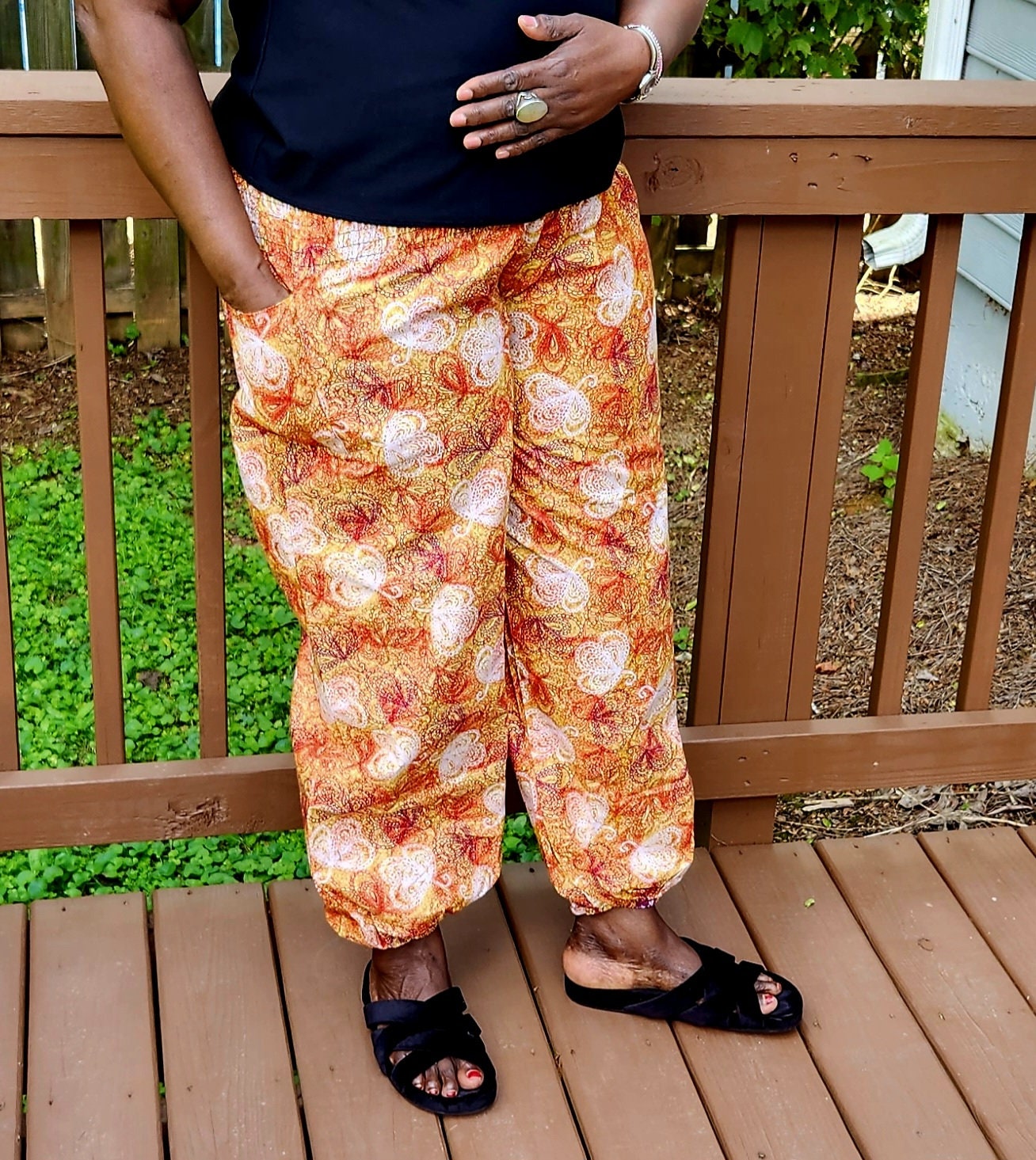 Ankara High Waist Elastic African Pants/Women's African Pants/Men's Pants/Elastic ankle Unisex.