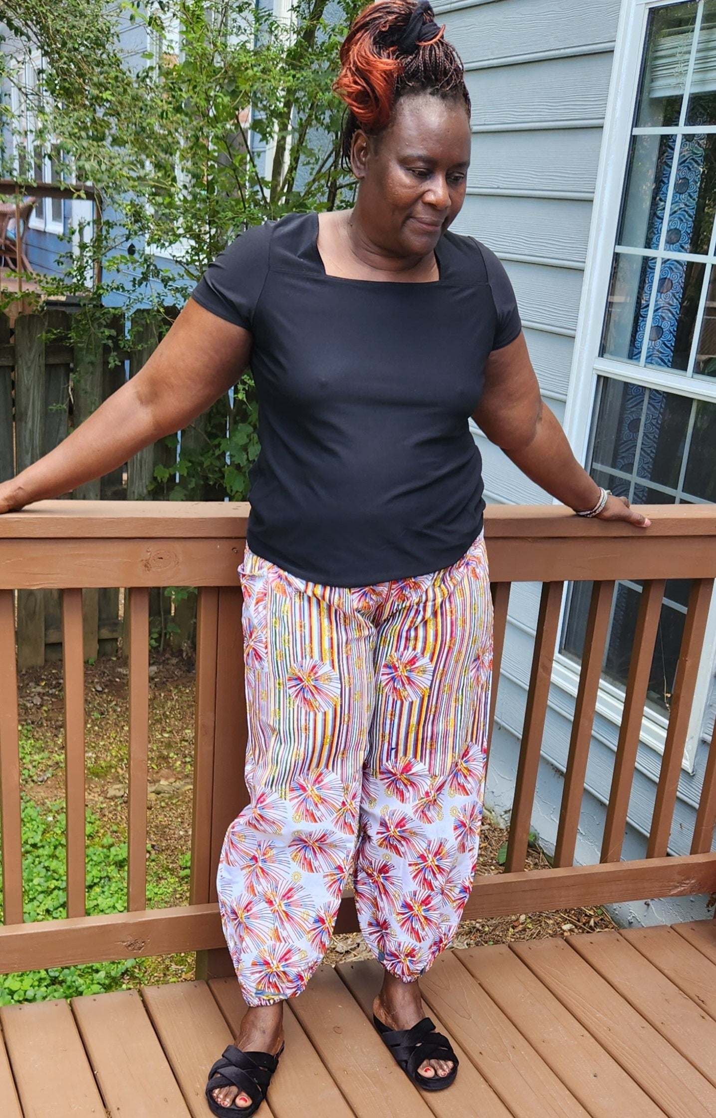 Ankara High Waist Elastic African Pants/Women's African Pants/Men's Pants/Elastic ankle Unisex.