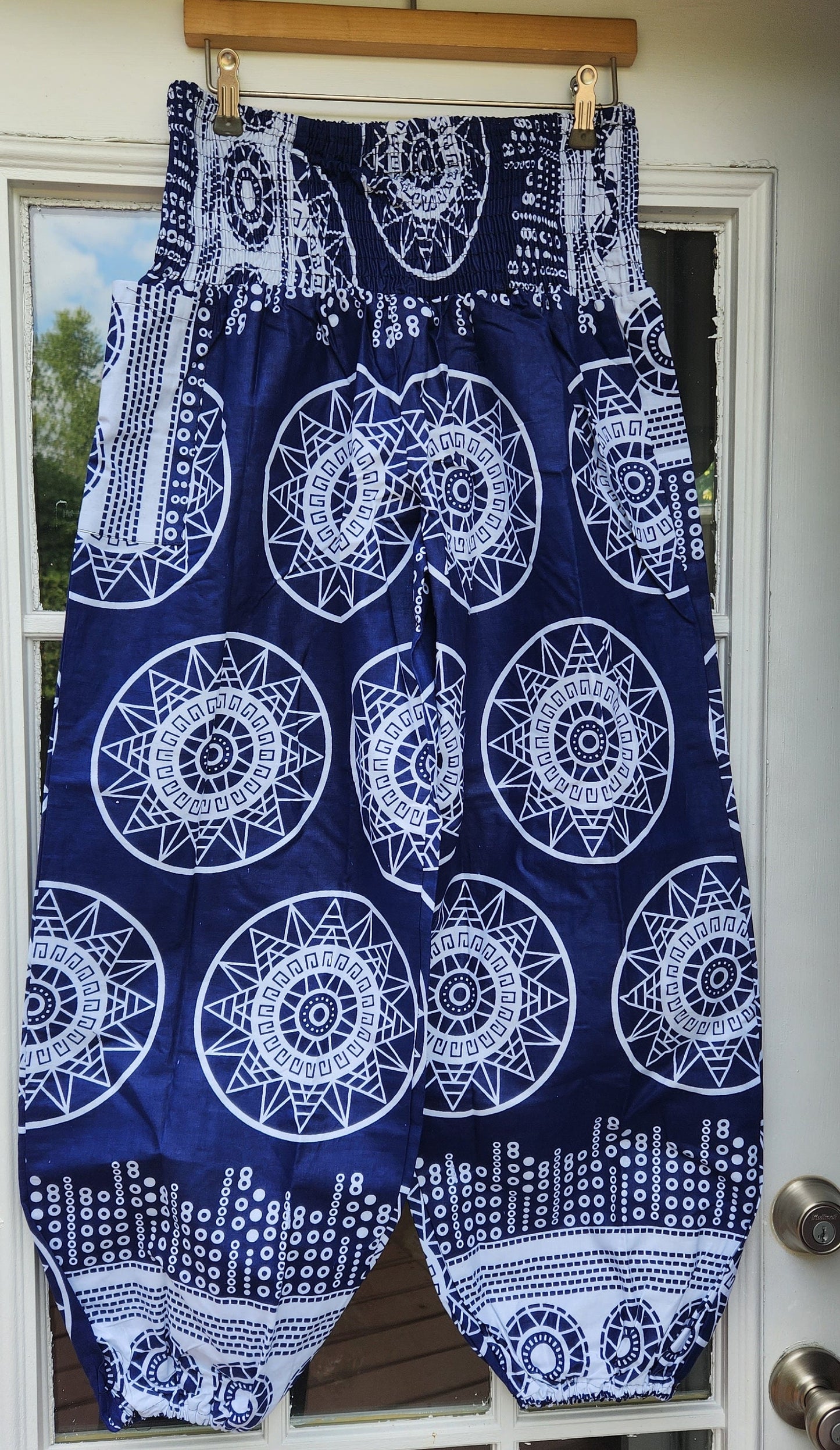 African Print Pants, Unisex/Women Ankara Trousers with Elastic Ankle/High waist.