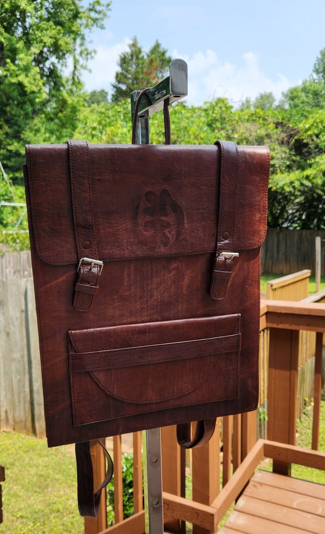 African Leather Laptop Bag.