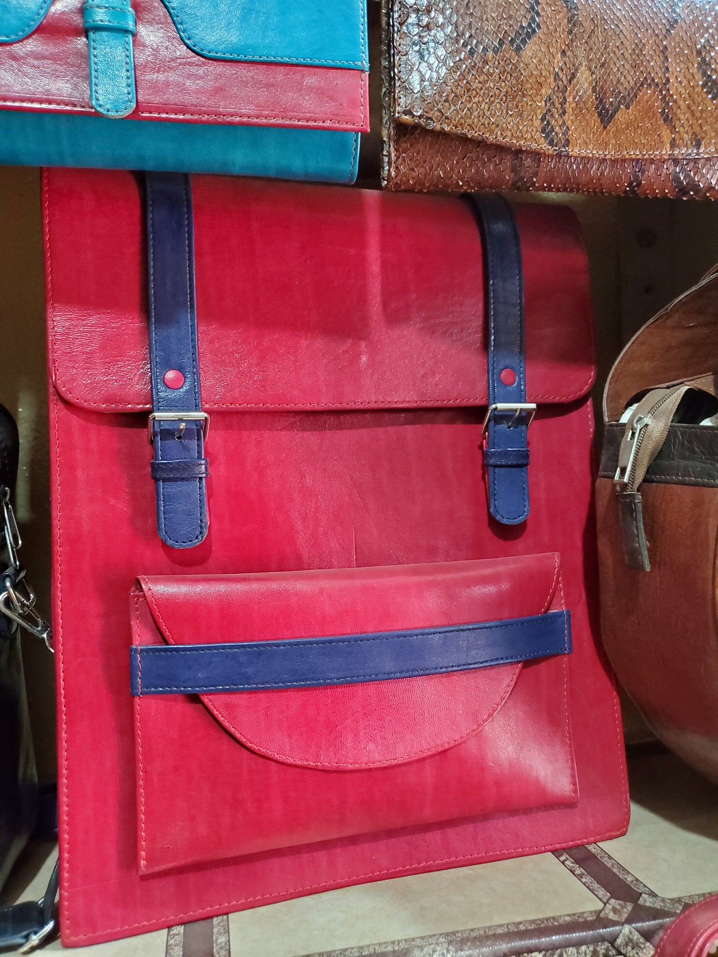 African Leather Laptop Bag.