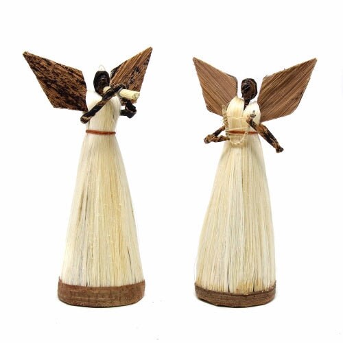 Angel Set of 2 Christmas Ornament made of Banana Fiber/5 Inch.