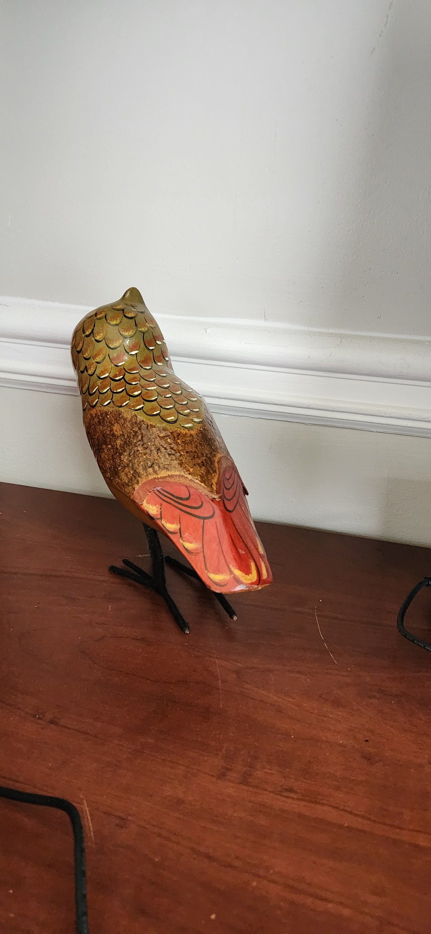 Handcrafted Wooden Bird Ornament Collection/Porcupine Bird/Christmas Gift. Kingfisher Sculpture, Bird Statue, Painted wood carving gift.
