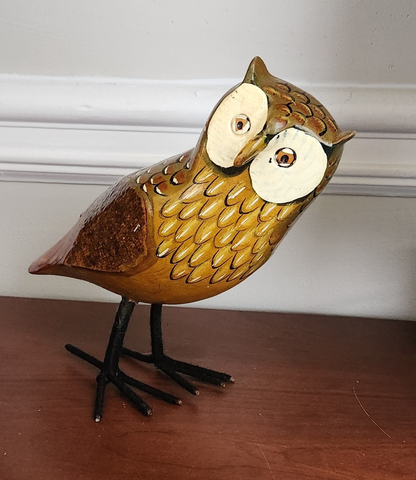 Handcrafted Wooden Bird Ornament Collection/Porcupine Bird/Christmas Gift. Kingfisher Sculpture, Bird Statue, Painted wood carving gift.