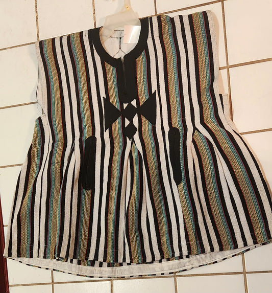 Ghana Men High Quality Woven Traditional Fugu Top/Batakari/Men Smock 29" Tall.