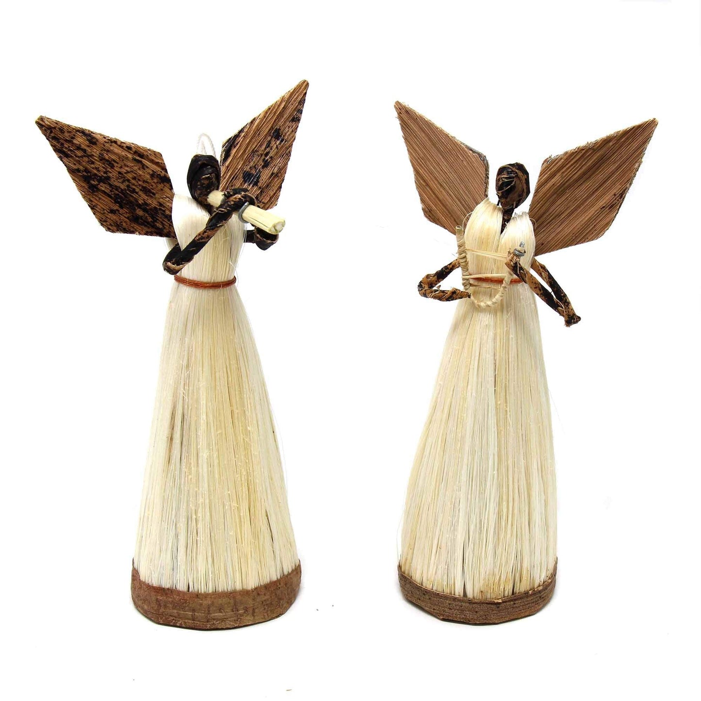 Angel Set of 2 Christmas Ornament made of Banana Fiber/5 Inch.
