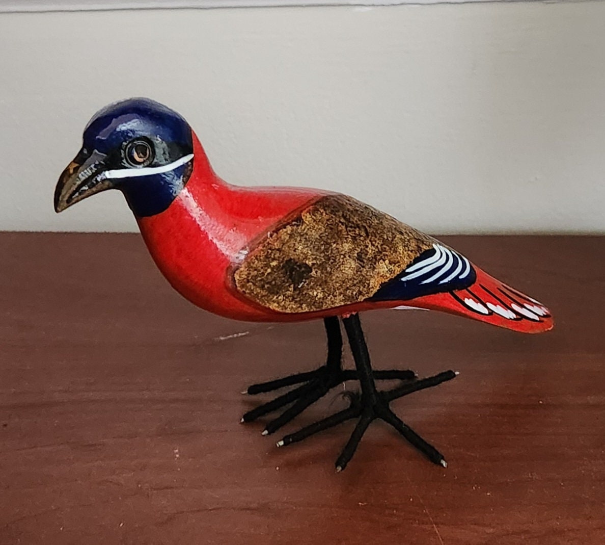 Wooden Birds of Africa/Handcrafted in Kenya/Multiple varieties/Wood Bird Ornament Collection/Kingfisher Bird/Christmas Gift.