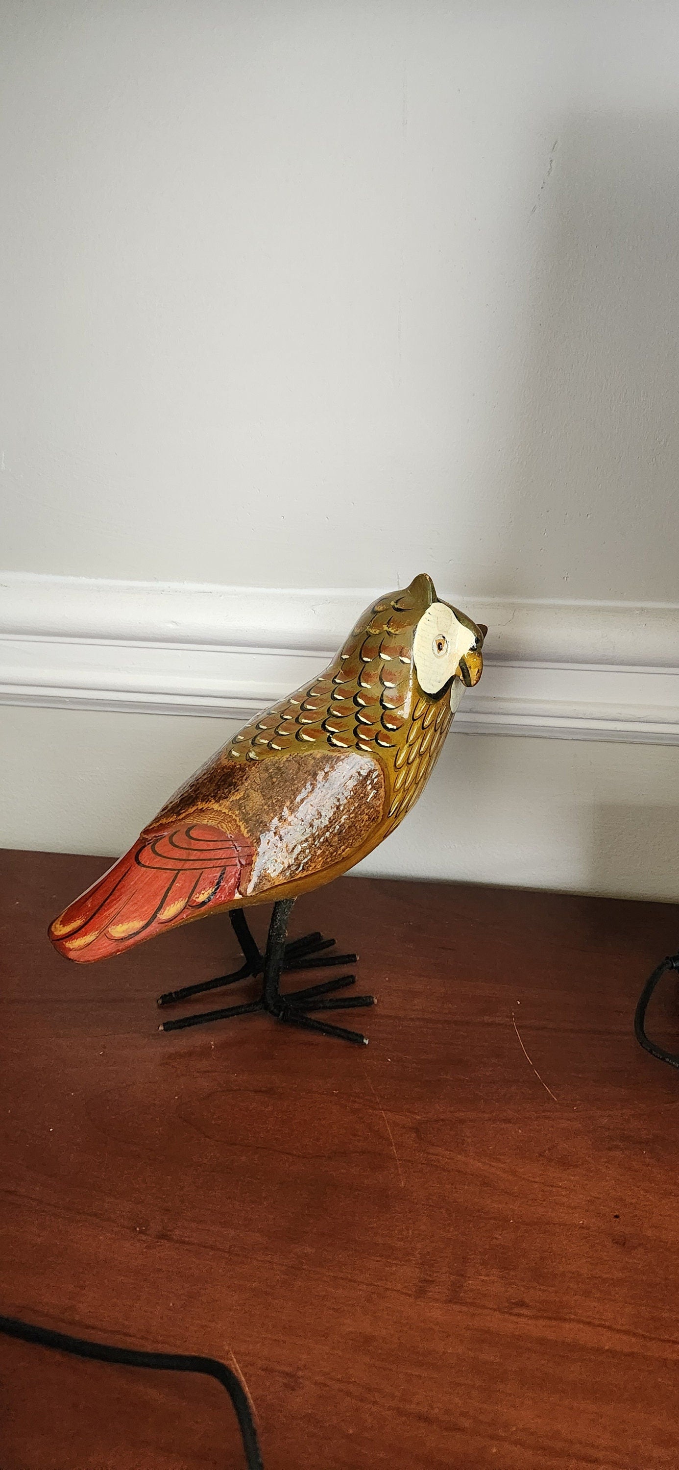 Handcrafted Wooden Bird Ornament Collection/Porcupine Bird/Christmas Gift. Kingfisher Sculpture, Bird Statue, Painted wood carving gift.