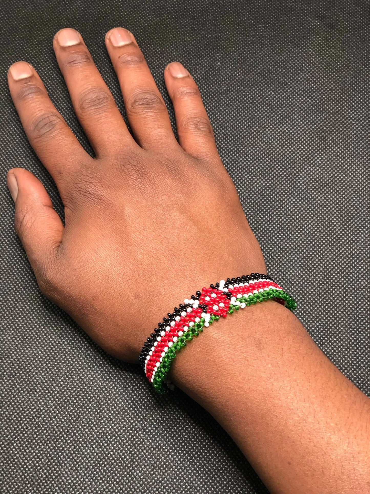 Wholesale Kenya Patriotic Bracelet/12 pcs Bulk Christmas Gift/ Kenyan Flag Wrist Wrap Bracelet/Elastic Stretch Kenya Bracelet/Gift item.