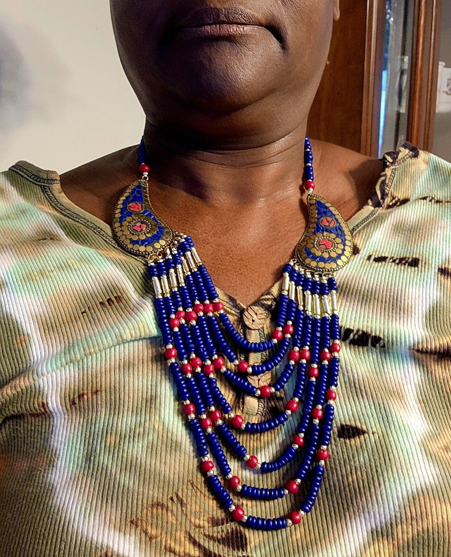 Multi strand Handcrafted Necklace/Christmas Special Handmade Jewelry/Holiday deal beautiful Necklace