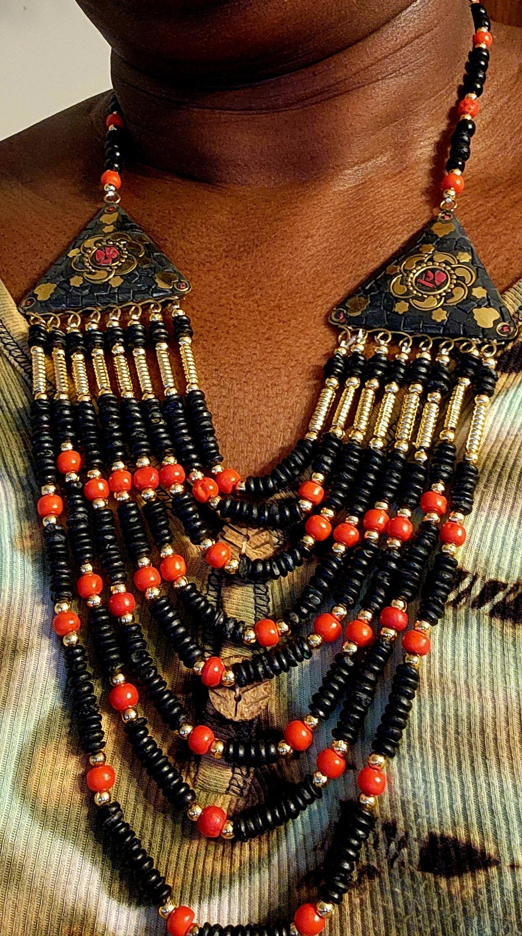 Multi strand Handcrafted Necklace/Christmas Special Handmade Jewelry/Holiday deal beautiful Necklace