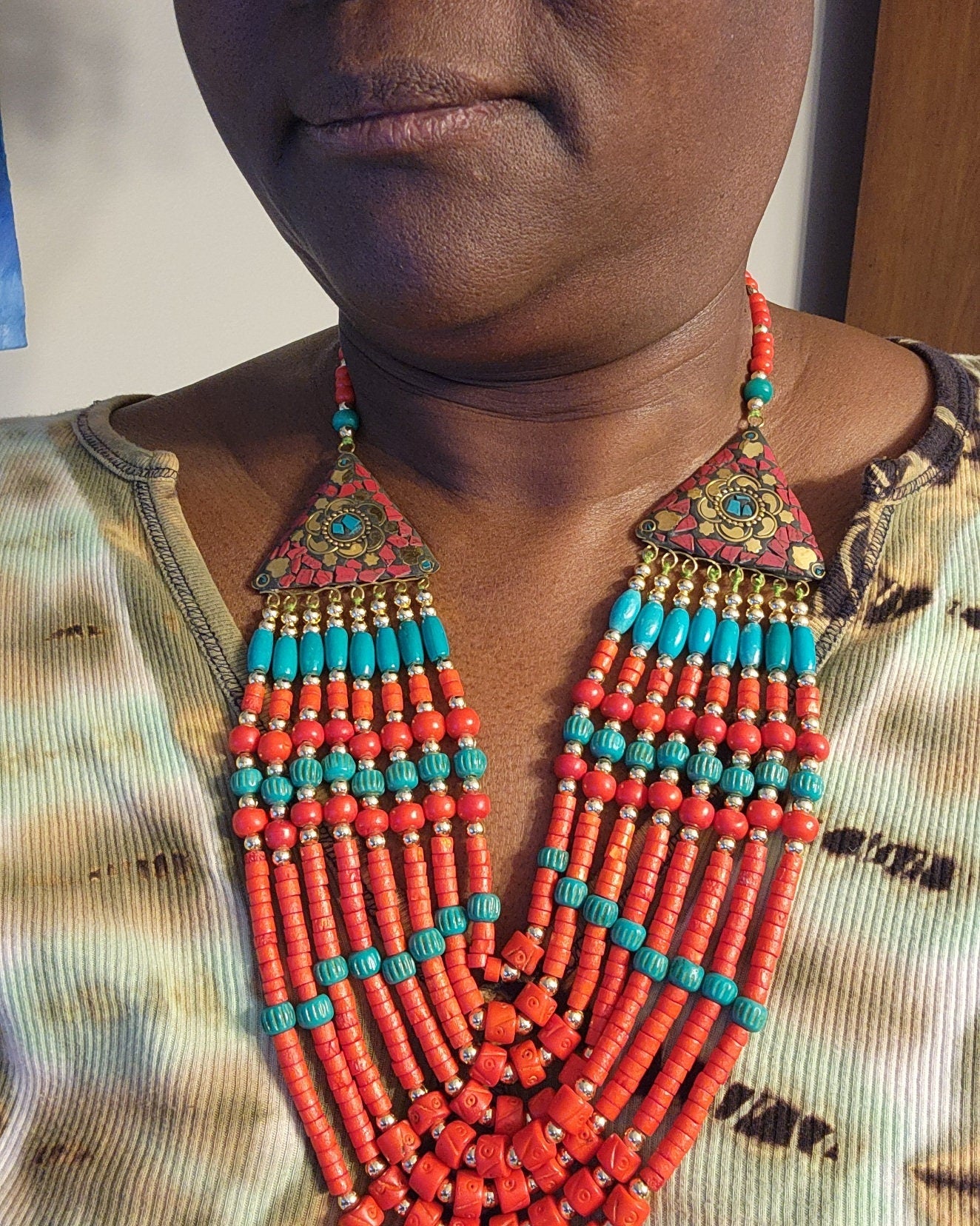 Multi strand Handcrafted Necklace/Christmas Special Handmade Jewelry/Holiday deal beautiful Necklace