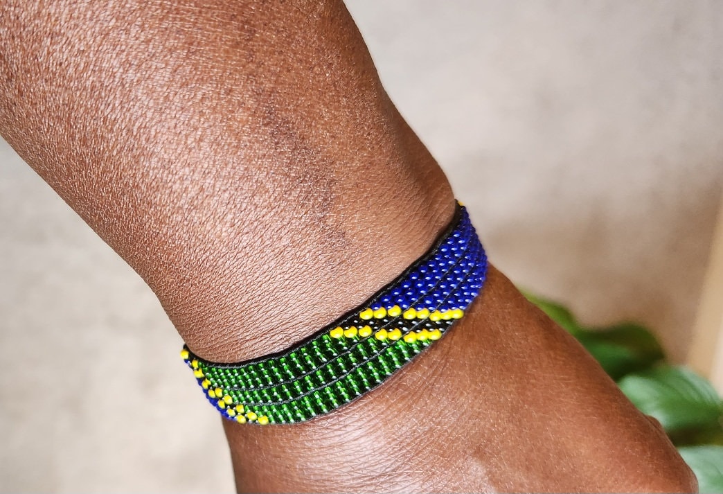 Tanzania Flag Bracelet/Tribal Bracelet/Unisex bracelet.