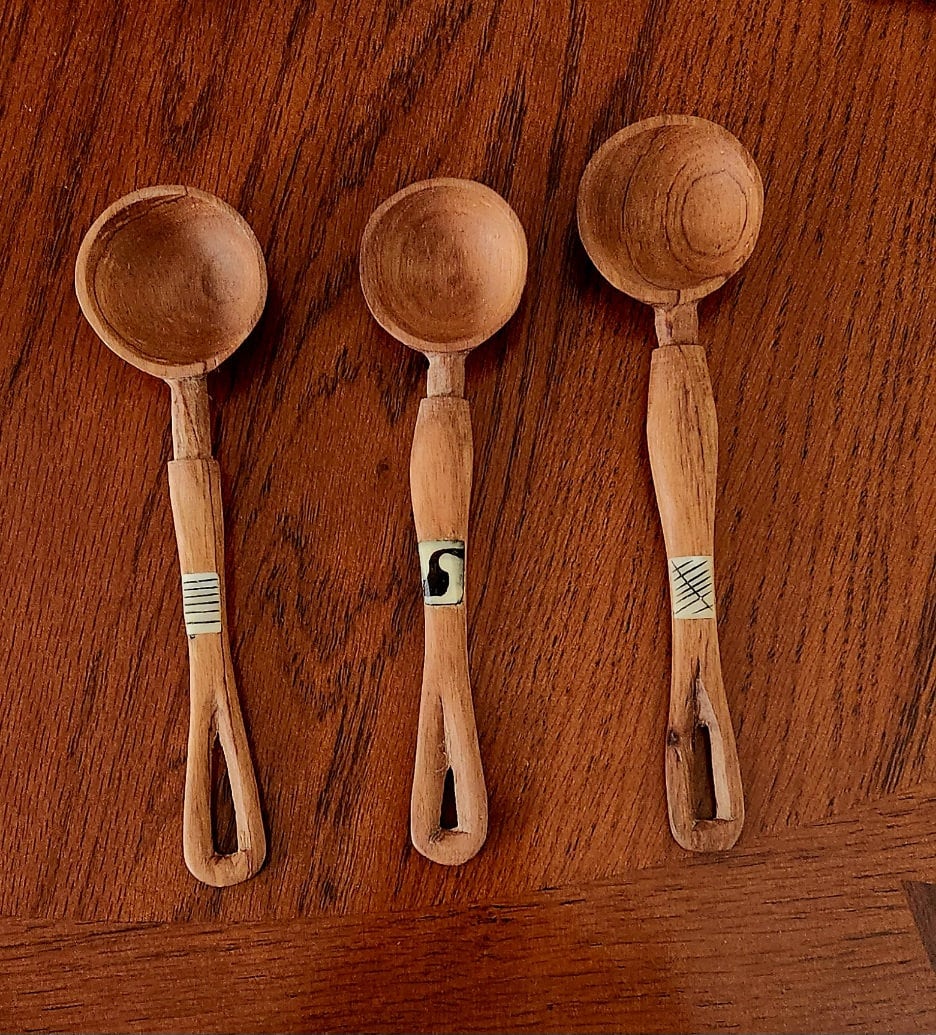 Olive Wood Bone Table Spoons/Mini Bone Cutlery/Gift Items/Africa Olive Wood Spoon/Christmas Gift.