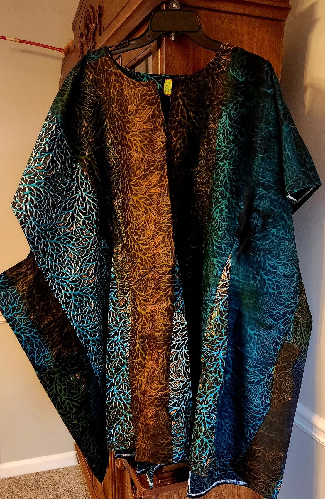 Oversize Ghanian Smock Shirt Unisex/African Men Fashions Shirt/Huge Beautiful Splash Cotton Smock Top.  8XL/9XL.
