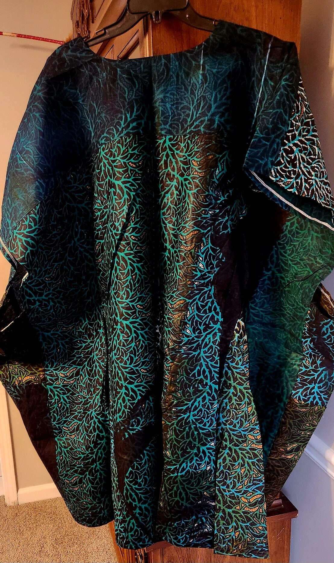 Oversize Ghanian Smock Shirt Unisex/African Men Fashions Shirt/Huge Beautiful Splash Cotton Smock Top.  8XL/9XL.