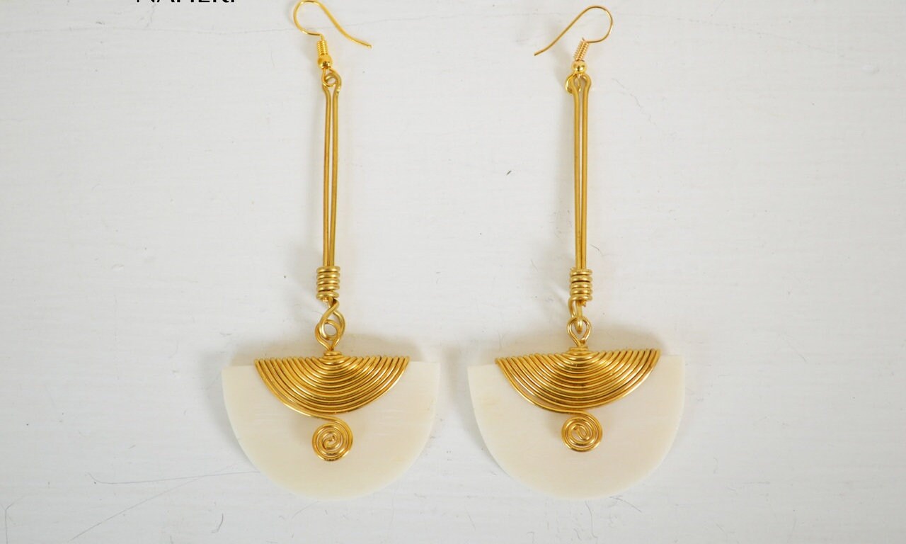 Bulk Holiday Sale Bone Earrings/African Dangling Drop Bone Earrings/6 Pairs Pack Assorted Christmas Special/Wholesale Statement Earrings.