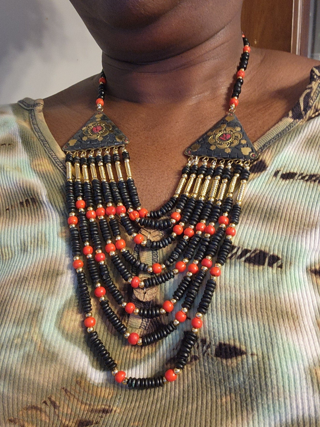 Multi strand Handcrafted Necklace/Christmas Special Handmade Jewelry/Holiday deal beautiful Necklace