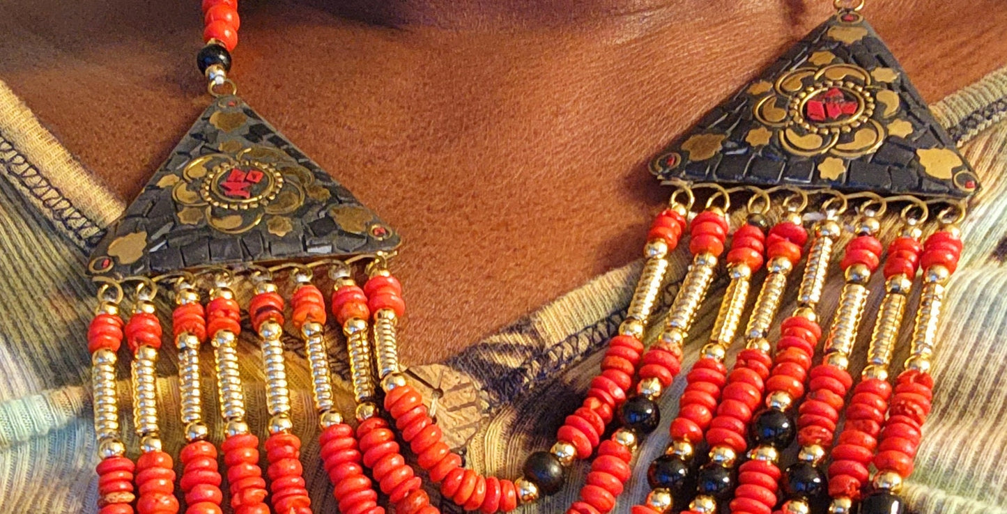 Multi strand Handcrafted Necklace/Christmas Special Handmade Jewelry/Holiday deal beautiful Necklace
